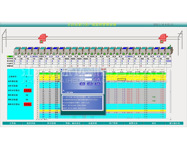 黄山全自动龙门生产线监控管理系统